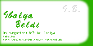 ibolya beldi business card